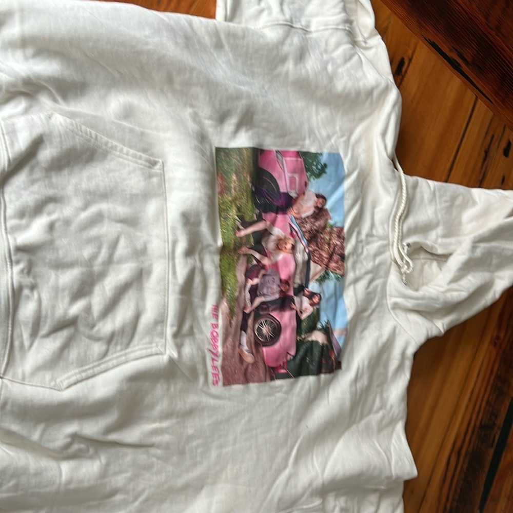 The Bobby Lees hoodie! XL, cream colored, great pink graphic.
